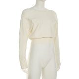 Women’s One Shoulder Ribbed Long Sleeve Top