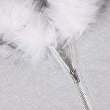 Women’s Hooded Cropped Zip-Up Jacket
