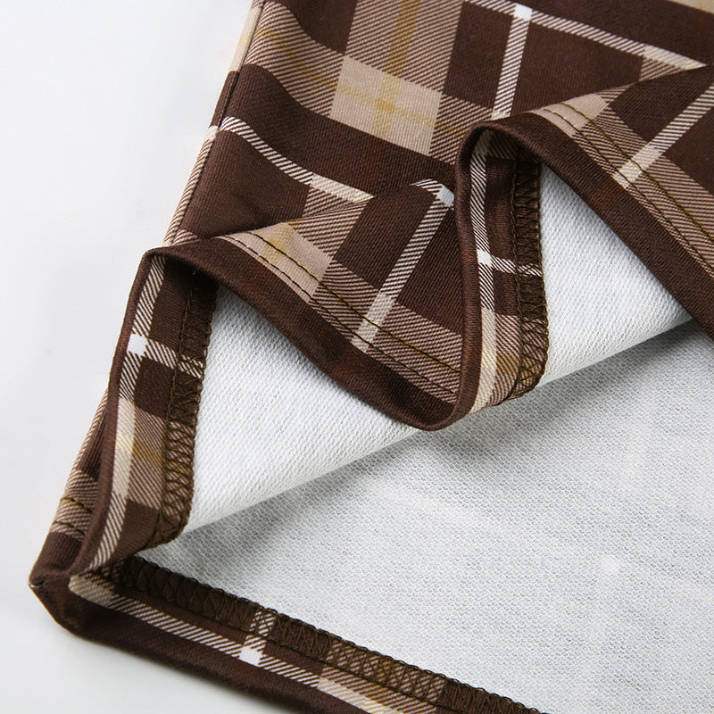 Women’s Plaid Collared Long Sleeve Top