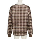 Women’s Plaid Collared Long Sleeve Top