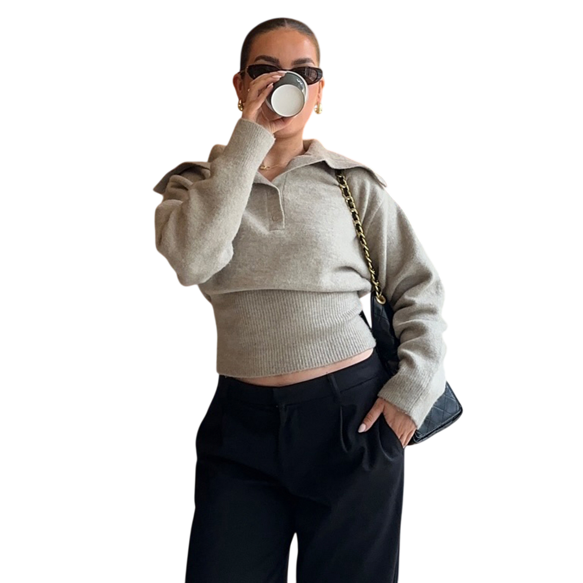 Women’s Collared Quarter Zip Knit Top