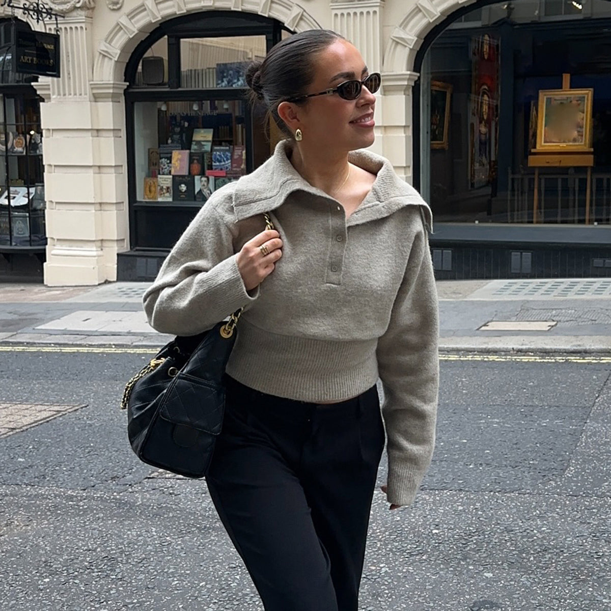 Women’s Collared Quarter Zip Knit Top