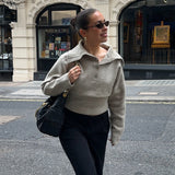 Women’s Collared Quarter Zip Knit Top