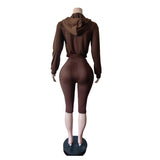 Women’s Cropped Hoodie & Biker Shorts Set