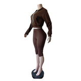 Women’s Cropped Hoodie & Biker Shorts Set
