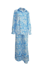 Women’s Printed Shirt & Wide Leg Pants Set