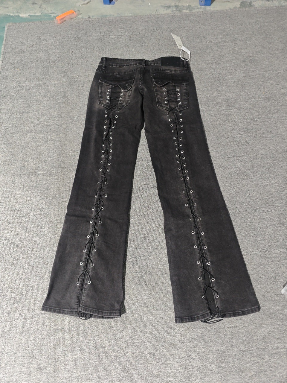 Women’s Lace-Up Wide Leg Denim Pants