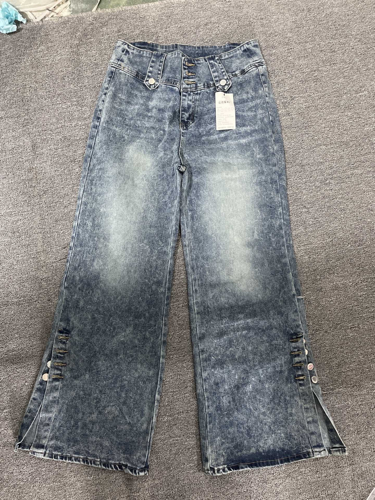 Women’s High Waist Wide Leg Button Pants
