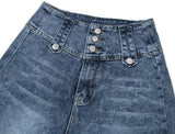 Women’s High Waist Wide Leg Button Pants