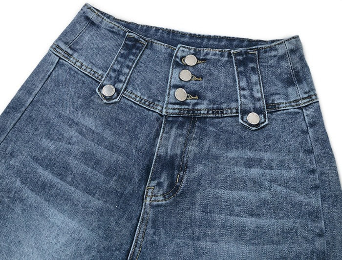 Women’s High Waist Wide Leg Button Pants
