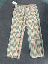 Women’s High Waist Striped Straight Pants
