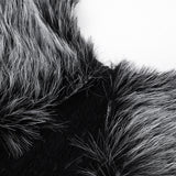 Women’s Faux Fur Trim Deep V-Neck Romper