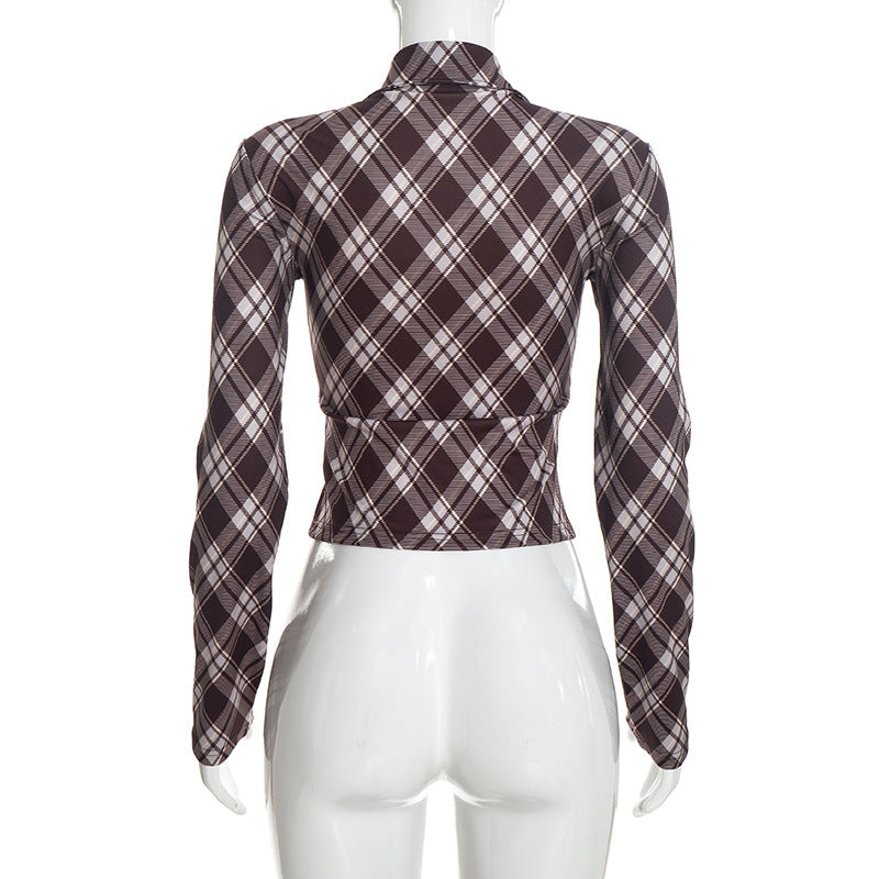 Women’s Plaid Button Top & Capri Pants Set