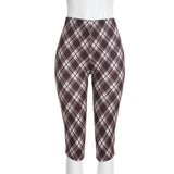 Women’s Plaid Button Top & Capri Pants Set