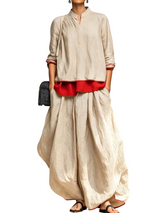 Women’s Ruffle Tunic & Wide Leg Pants Set