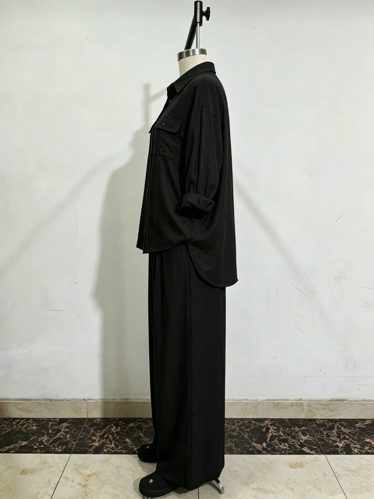 Women’s Button Front Shirt & Wide Leg Pants Set