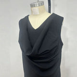 Women’s Draped Sleeveless Tunic & Wide Leg Set
