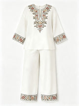 Women’s Embroidered Tunic & Wide Leg Pants Set