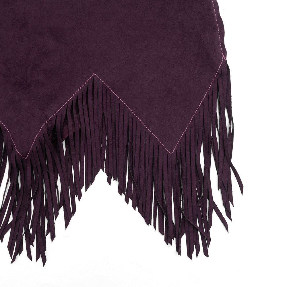 Women’s Lace-Up Fringe Mini Skirt