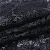 Women’s Floral Lace Mock Neck Crop Top