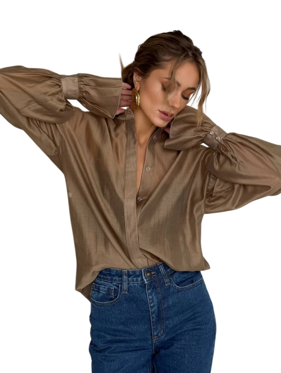 Women’s  Oversized Button-Down Top