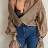 Women’s  Oversized Button-Down Top
