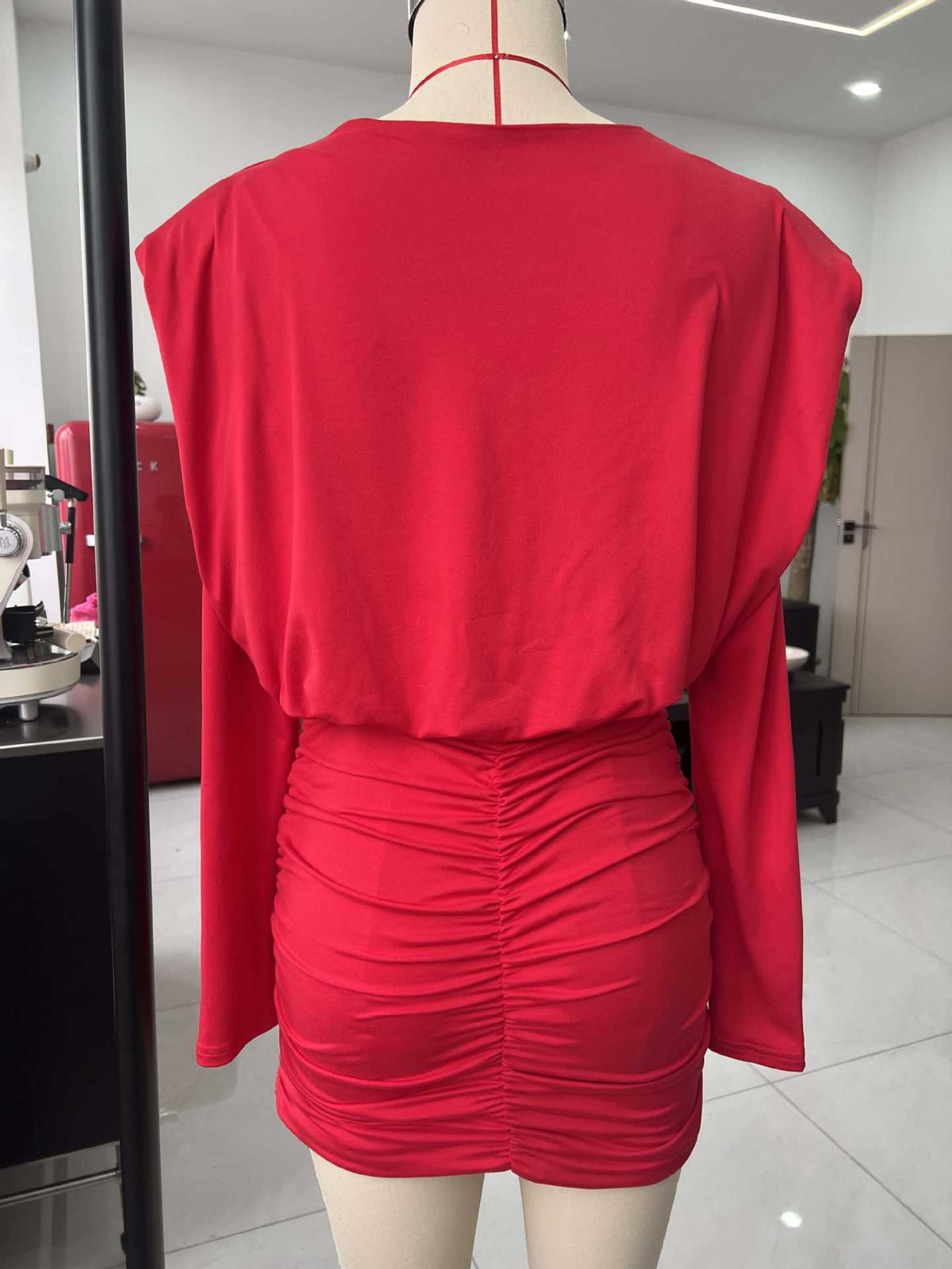 Women’s  Cowl-Neck Long-Sleeve Mini Dress