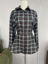 Women’s  Plaid Button-Down Tunic Top