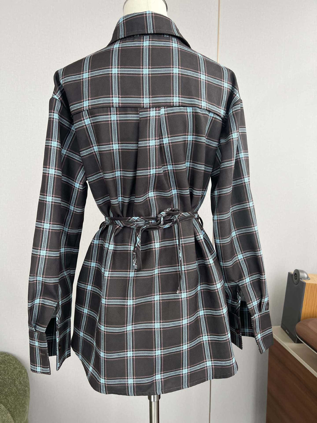 Women’s  Plaid Button-Down Tunic Top