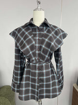 Women’s  Plaid Button-Down Tunic Top