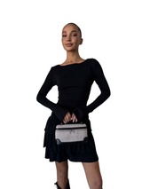 Women’s  Long-Sleeve Tiered Mini Dress