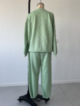 Women’s   Cable-Knit Lounge Set
