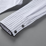 Women's Striped Button Down Collared Top