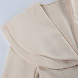 Women's White Blazer & Wide Leg Pants Set