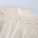 Women's White Blazer & Wide Leg Pants Set