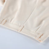 Women's White Blazer & Wide Leg Pants Set