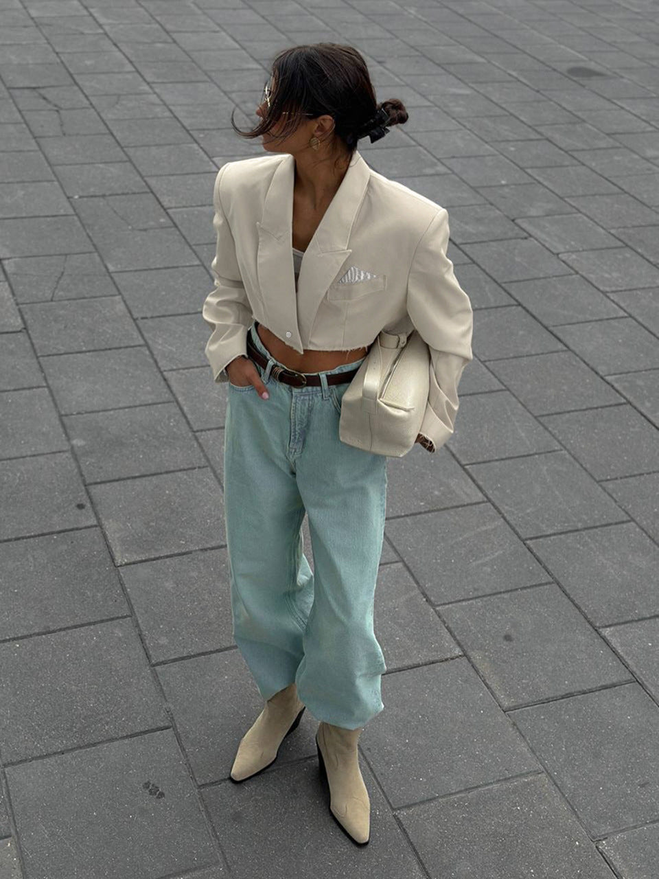 Women's  Cropped Blazer Jacket