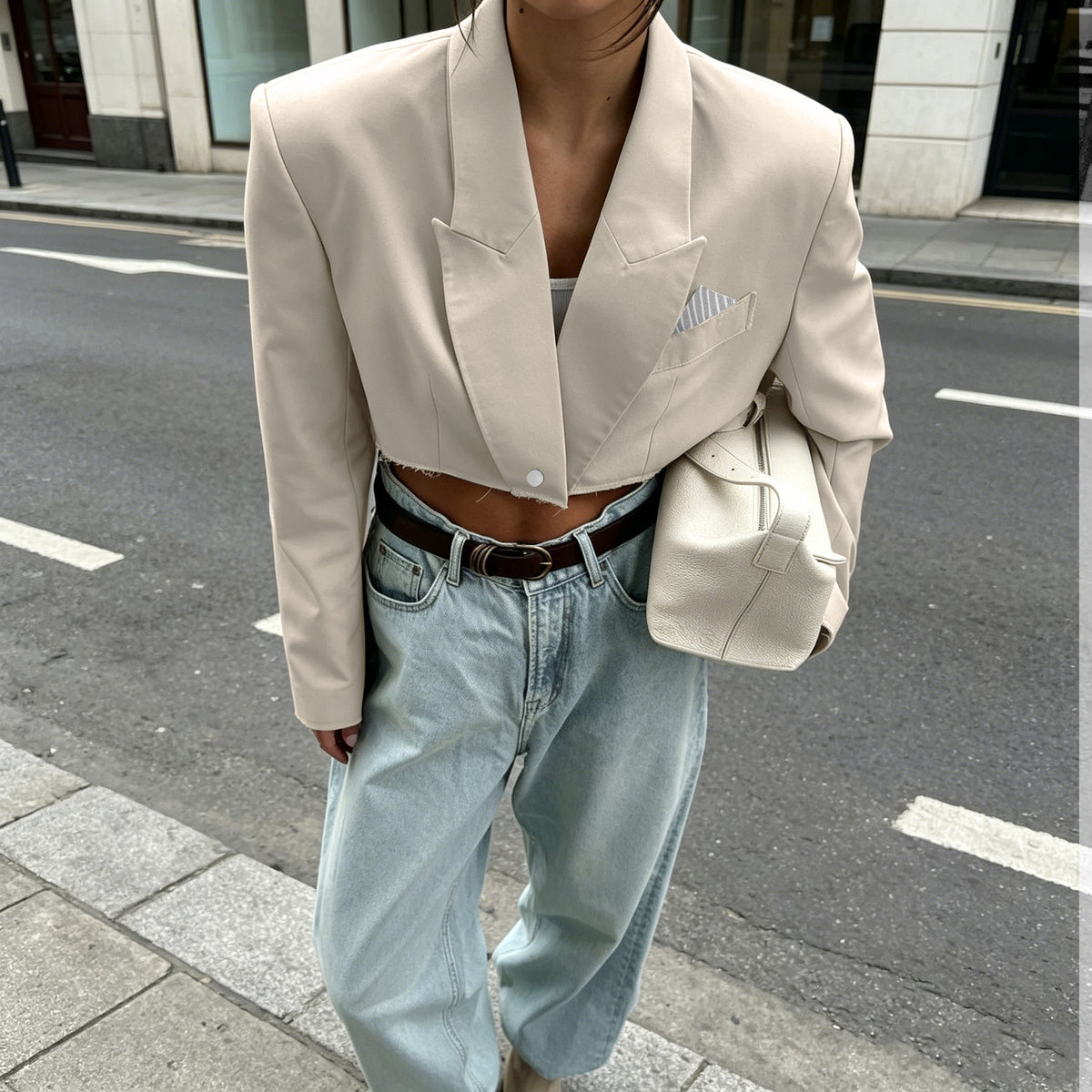 Women's  Cropped Blazer Jacket