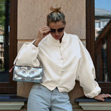Women’s Satin Cropped Bomber Jacket