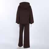Women’s Zip-Up Hoodie & Wide Leg Pants Set
