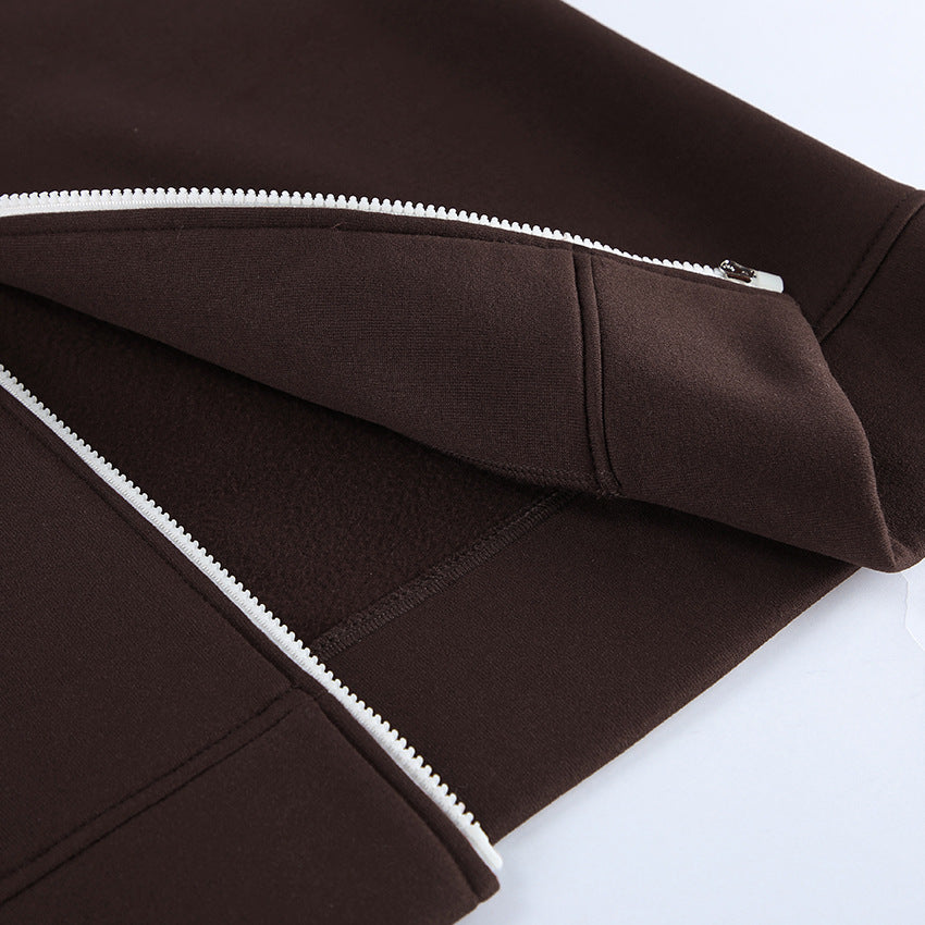 Women’s Zip-Up Hoodie & Wide Leg Pants Set