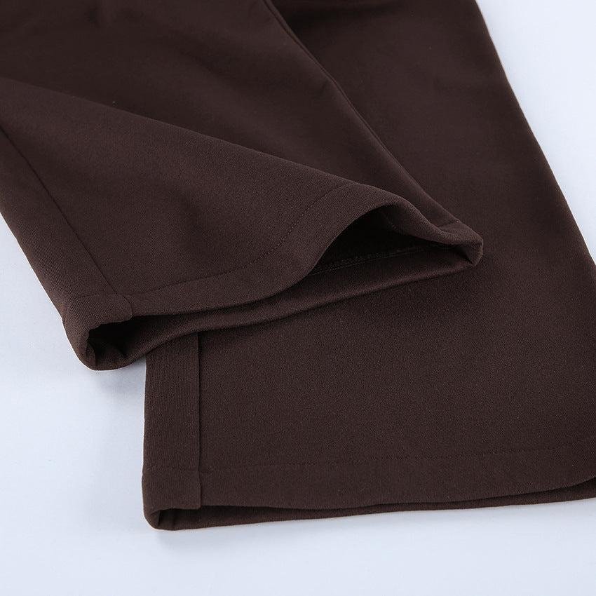 Women’s Zip-Up Hoodie & Wide Leg Pants Set