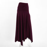 Women’s Ruched High Waist Maxi Skirt