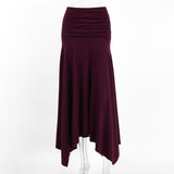 Women’s Ruched High Waist Maxi Skirt