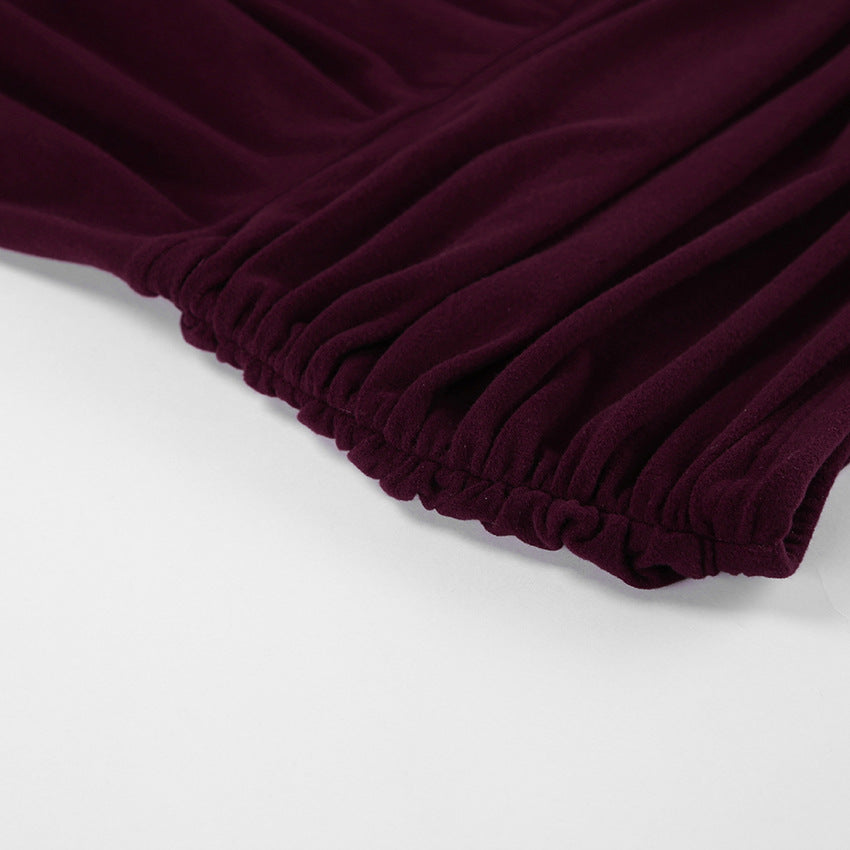 Women’s Ruched High Waist Maxi Skirt