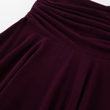 Women’s Ruched High Waist Maxi Skirt