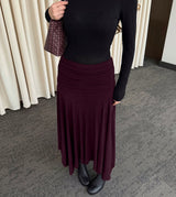 Women’s Ruched High Waist Maxi Skirt