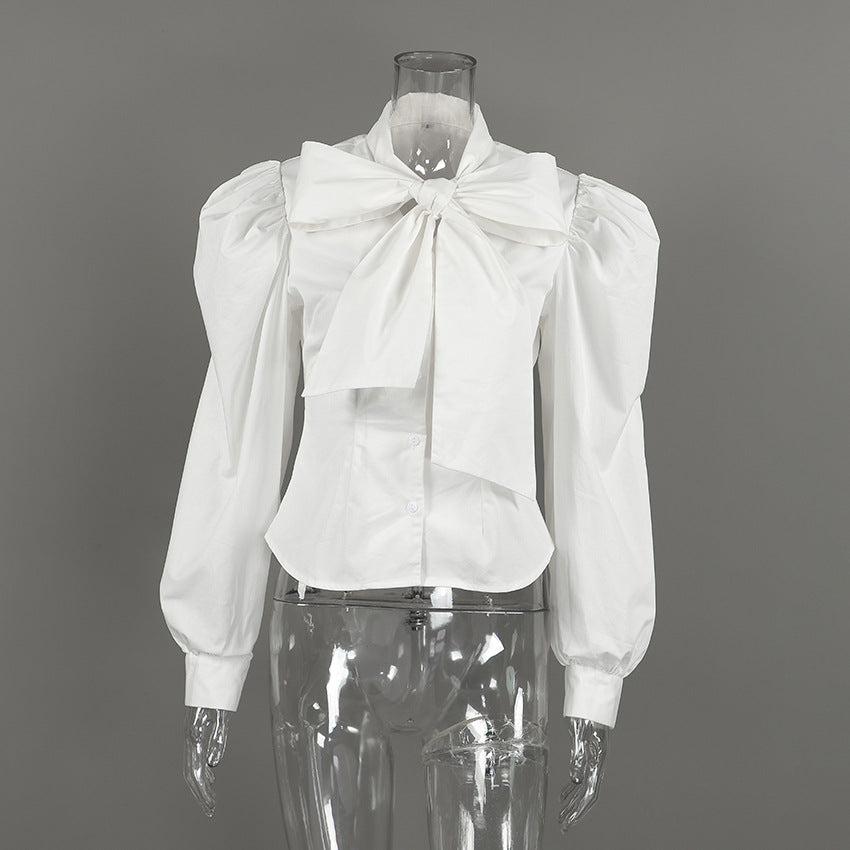 Women’s Bow Tie Long Sleeve Blouse