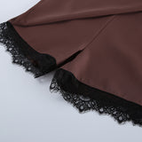 Women’s Mini Skirt with Lace Trim Shorts
