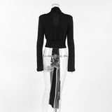 Women’s Long Sleeve Tie Front Ruched Top